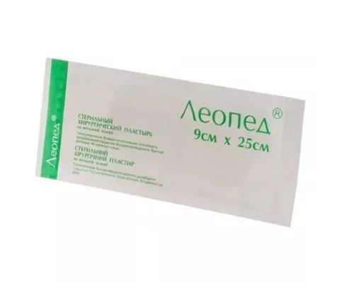 Леопед, пластир, хірургічний, стерильний, на нетканній основі, 9 см х 25 см, №1 | Farmaco.ua Леопед, пластир, хірургічний, стерильний, на нетканній основі, 9 см х 25 см, №1 | интернет-аптека Farmaco.ua