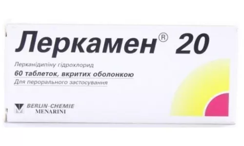 Леркамен®, таблетки покрытые оболочкой, 20 мг, №60 | интернет-аптека Farmaco.ua