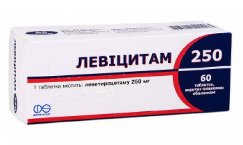 Левіцитам 250, таблетки вкриті плівковою оболонкою, 250 мг, №60 | интернет-аптека Farmaco.ua