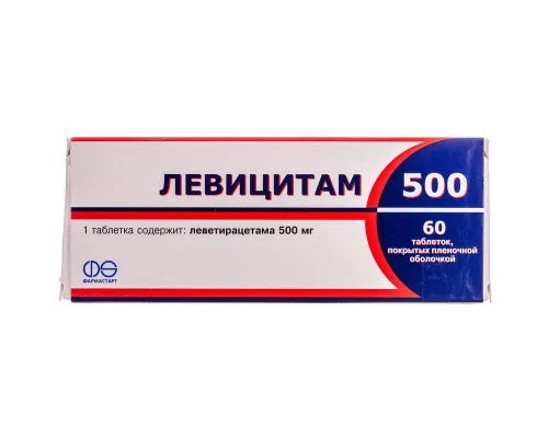 Левіцитам 500, таблетки вкриті плівковою оболонкою, 500 мг, №60 | интернет-аптека Farmaco.ua