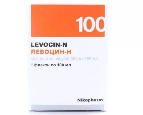Левоцин-Н, розчин для інфузій, 500 мг/100 мл, флакон 100 мл | интернет-аптека Farmaco.ua