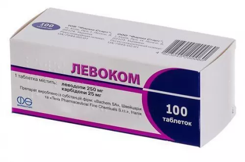 Левоком, таблетки, 250 мг/25 мг, №100 | интернет-аптека Farmaco.ua