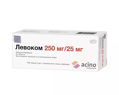 Левоком, таблетки, 250 мг/25 мг, №30 | интернет-аптека Farmaco.ua