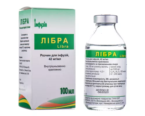 Либра, раствор для инфузий, 42 мг/мл, 100 мл | интернет-аптека Farmaco.ua