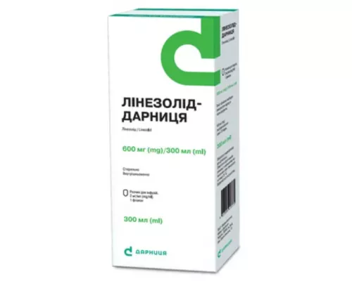 Линезолид-Дарница, раствор для инфузий, 2 мг/мл, флакон 300 мл | интернет-аптека Farmaco.ua
