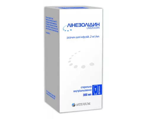 Лінезолідин, розчин для інфузій, 300 мл, 2 мг/мл | интернет-аптека Farmaco.ua