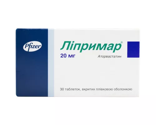 Липримар®, таблетки покрытые оболочкой, 20 мг, №30 | интернет-аптека Farmaco.ua