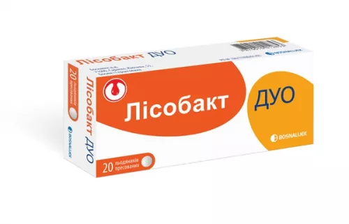 Лисобакт Дуо, леденцы прессованные, №20 | интернет-аптека Farmaco.ua
