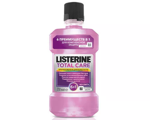 Listerine Total Care 6 в 1, ополіскувач для ротової порожнини без спирту, 250 мл | интернет-аптека Farmaco.ua
