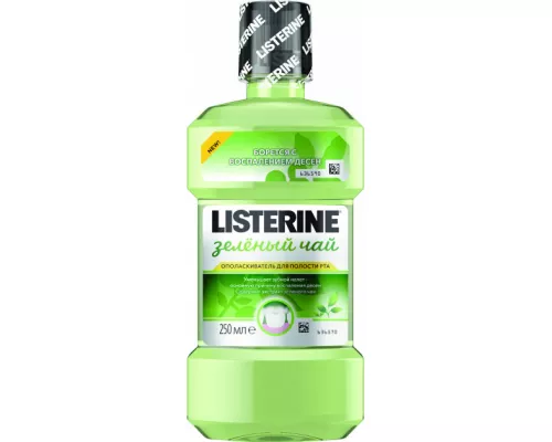 Listerine Зелений чай, ополіскувач для ротової порожнини, 250 мл | интернет-аптека Farmaco.ua