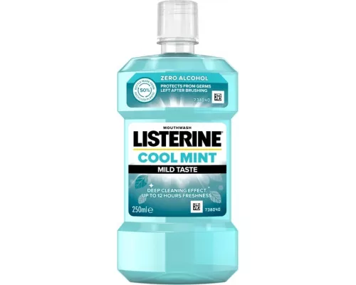Listerine Свіжа М'ята м'який смак, ополіскувач для ротової порожнини, 250 мл | интернет-аптека Farmaco.ua