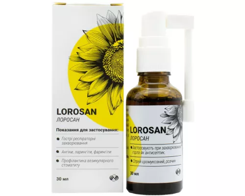 Лоросан, спрей оромукозний, флакон 30 мл | интернет-аптека Farmaco.ua