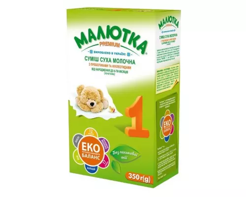 Малютка prem-1, сухая молочная смесь с пребиотиками и нуклеотидами, с рождения до 6 месяцев, 350 г | интернет-аптека Farmaco.ua
