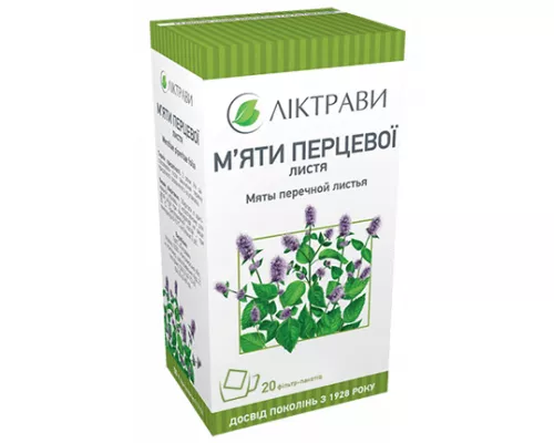 М'яти перцевої листя, пакет 1.5 г, №20 | интернет-аптека Farmaco.ua