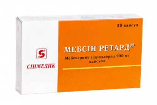 Мебсін Ретард, капсули 200 мг, №30 | интернет-аптека Farmaco.ua
