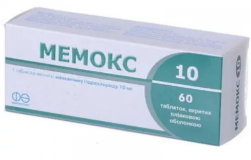 Мемокс 10, таблетки вкриті оболонкою, 10 мг, №60 | интернет-аптека Farmaco.ua