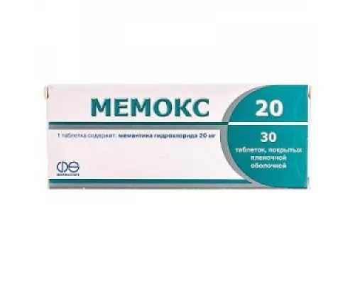 Мемокс 20, таблетки вкриті оболонкою, 20 мг, №30 | интернет-аптека Farmaco.ua