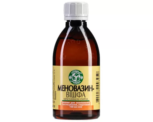 Меновазин-Вішфа, розчин спиртовий для зовнішнього застосування, флакон полімерний, 100 мл | интернет-аптека Farmaco.ua