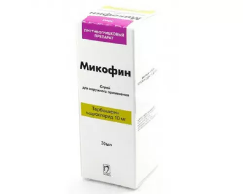 Микофин, спрей, 30 мл, 1% | интернет-аптека Farmaco.ua