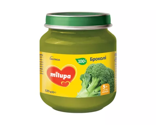 Milupa, пюре броколі, з 5 місяців, 125 г | интернет-аптека Farmaco.ua