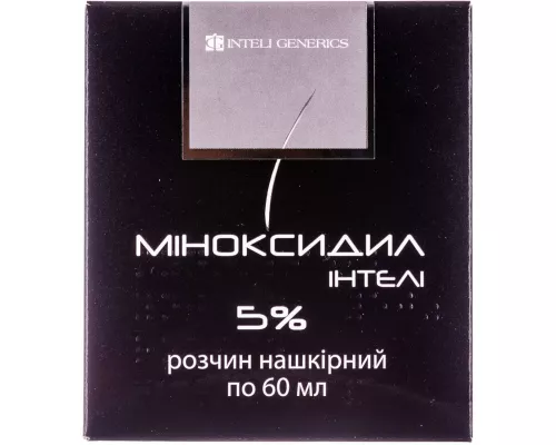 Міноксидил Інтелі, розчин нашкірний, флакон 60 мл, 5%, №1 | интернет-аптека Farmaco.ua