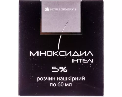 Миноксидил Интели, раствор накожный, флакон 60 мл, 5%, №1 | интернет-аптека Farmaco.ua