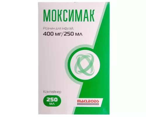 Моксимак, раствор для инфузий, контейнер 250 мл, 400 мг/250 мл, №1 | интернет-аптека Farmaco.ua
