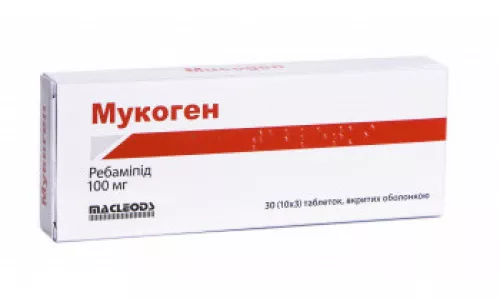 Мукоген, таблетки покрытые оболочкой, 100 мг, №30 (10х3) | интернет-аптека Farmaco.ua