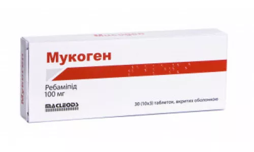 Мукоген, таблетки вкриті оболонкою, 100 мг, №30 (10х3) | интернет-аптека Farmaco.ua