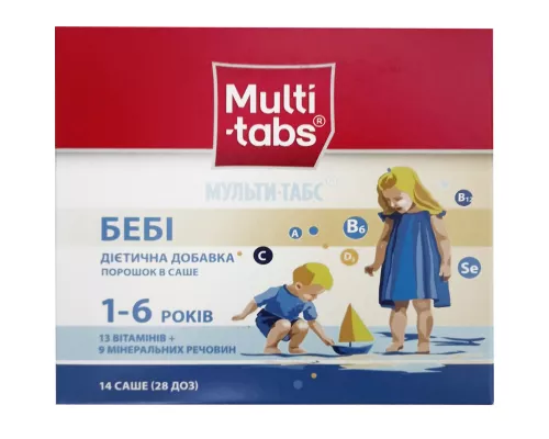 Мульти-Табс Бебі, порошок з вітамінами та мінералами, саше, №14 | интернет-аптека Farmaco.ua