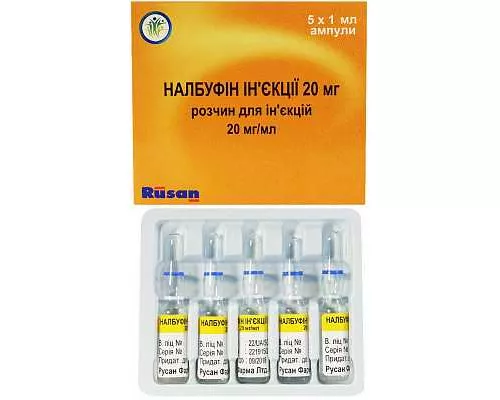Налбуфин, раствор для инъекций, ампулы 1 мл, 20 мг/мл, №5 | интернет-аптека Farmaco.ua
