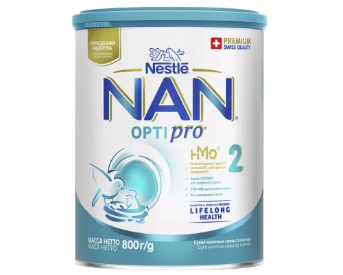 Нан 2, суміш суха молочна Optipro, з 6 місяців, 800 г | интернет-аптека Farmaco.ua
