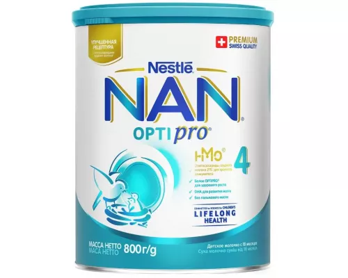 Нан 4, смесь сухая молочная Optipro, с 18 месяцев, 800 г | интернет-аптека Farmaco.ua