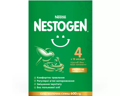 Нестожен 4, суміш суха молочна з лактобактеріями L. Reuteri, з 18 місяців, 600 г | интернет-аптека Farmaco.ua