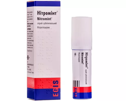 Нітромінт®, спрей сублінгвальний, 0.4 мг/доза, 10 г (180 доз) | интернет-аптека Farmaco.ua