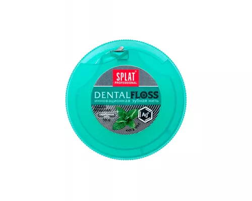 Splat Professional Dental Floss М'ята та волокна срібла, нитка зубна, 30 м | интернет-аптека Farmaco.ua