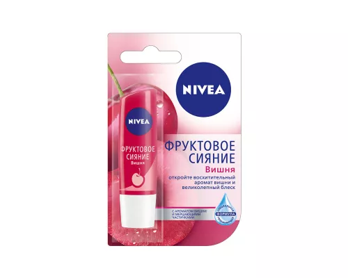 Nivea, бальзам для губ, фруктове сяйво, вишня | интернет-аптека Farmaco.ua