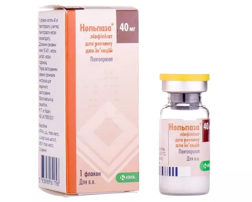 Нольпаза, ліофілізат для приготування розчину для ін'єкцій, 40 мг, №1 | интернет-аптека Farmaco.ua