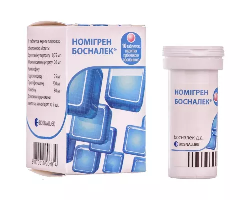 Номигрен Босналек, таблетки, №10 | интернет-аптека Farmaco.ua