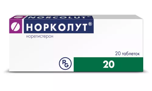 Норколут, таблетки, 5 мг, №20 | интернет-аптека Farmaco.ua