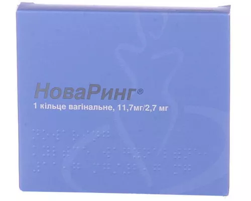 Новаринг, кольцо вагинальное, 11.7 мг/2.7 мг, №1 | интернет-аптека Farmaco.ua