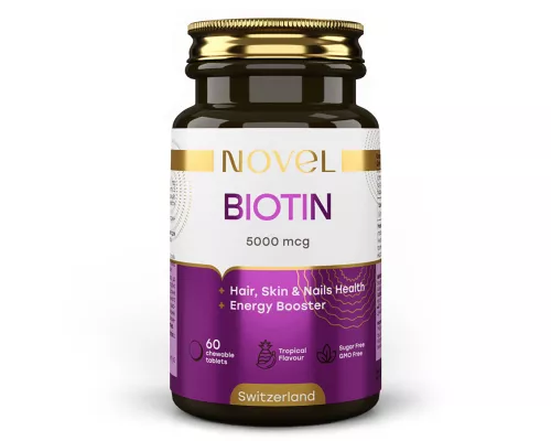 Novel Біотин, таблетки жувальні з тропічним смаком, №60 | интернет-аптека Farmaco.ua