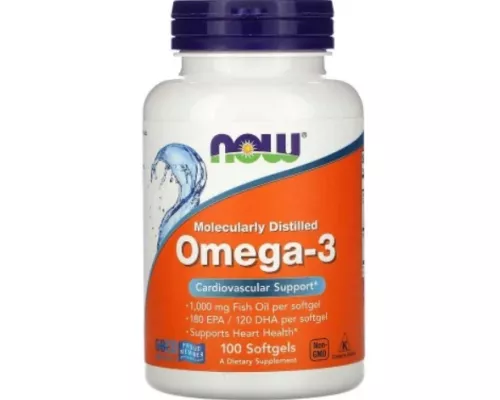 Now Foods Омега-3, капсулы мягкие, 1000 мг, №100 | интернет-аптека Farmaco.ua