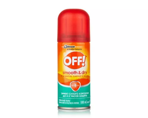 OFF Smooth & Dry, аерозоль від комарів, 100 мл | интернет-аптека Farmaco.ua