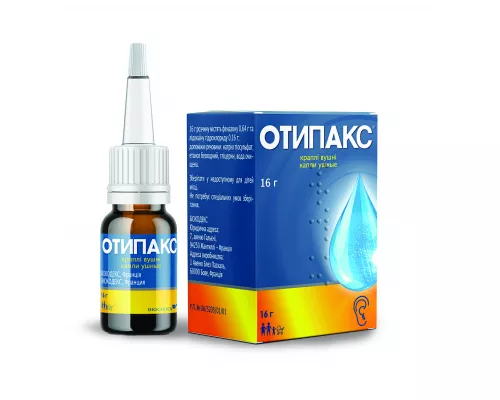 Отипакс, краплі вушні, флакон 16 г | интернет-аптека Farmaco.ua