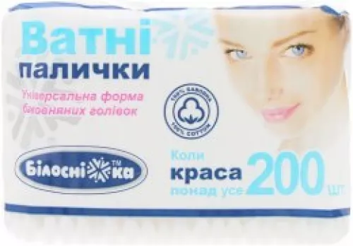 Білосніжка, палички ватні, №200 | интернет-аптека Farmaco.ua