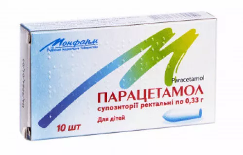 Парацетамол, свечи, 0.33 г, №10 | интернет-аптека Farmaco.ua
