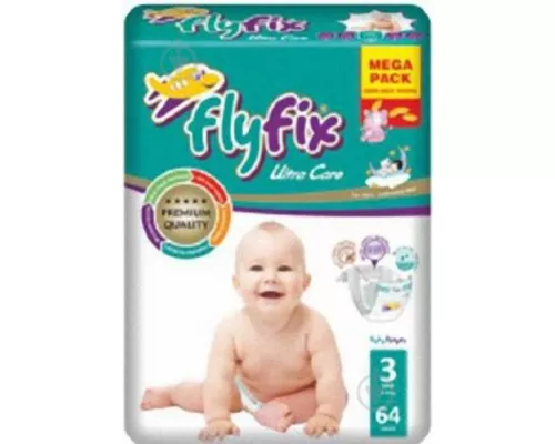Подгузники детские Флай Фикс 3, 4-9 кг, №64 | интернет-аптека Farmaco.ua