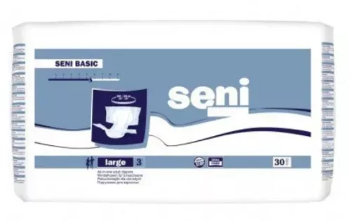 Seni Basic, подгузники для взрослых, размер L, 3, №30 (100-150 см) | Farmaco.ua Seni Basic, подгузники для взрослых, размер L, 3, №30 (100-150 см) | интернет-аптека Farmaco.ua