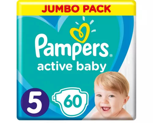 Pampers Active Baby Junior, подгузники, 11-16 кг, №60 | интернет-аптека Farmaco.ua